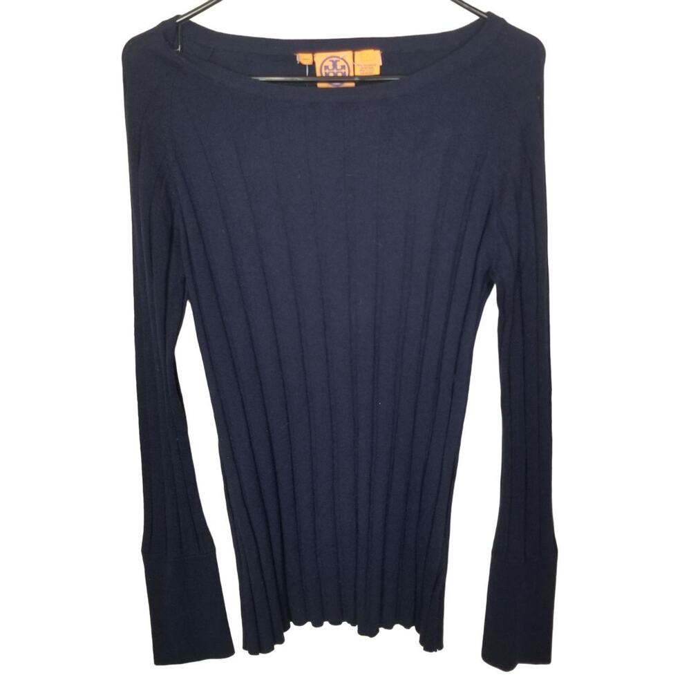Tory Burch Womens Ranita Cashmere Sweater Size L Quiet Luxury Classic Designer